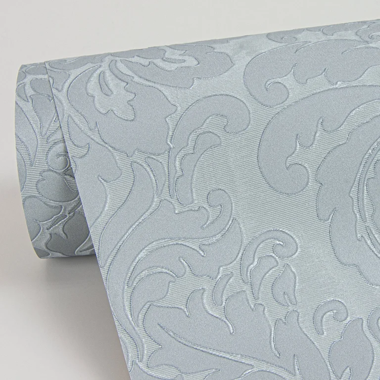 Betina Damask Wallpaper - Light Blue — Image 2