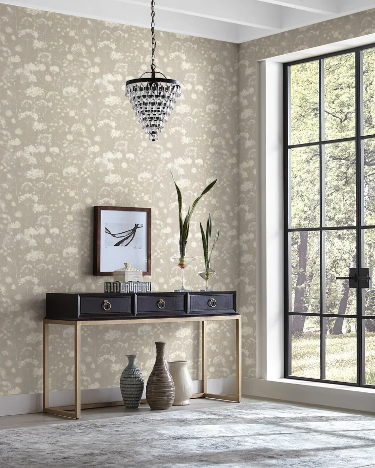 Candice Olson Botanical Fantasy Peel and Stick Wallpaper - Soft Taupe — Ảnh 3
