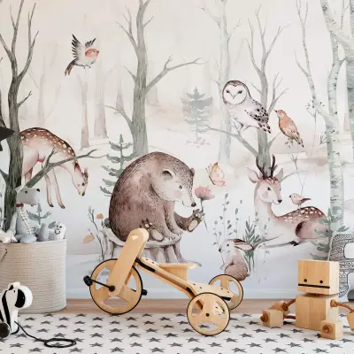Forest Animal Friends - Wall Mural 5510 - 8 Panel - 384cm x 260cm