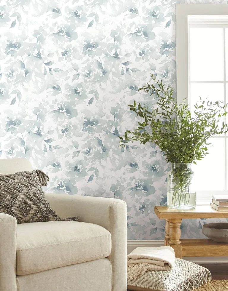 Magnolia Home Renewed Floral Wallpaper - Blue — Ảnh 2