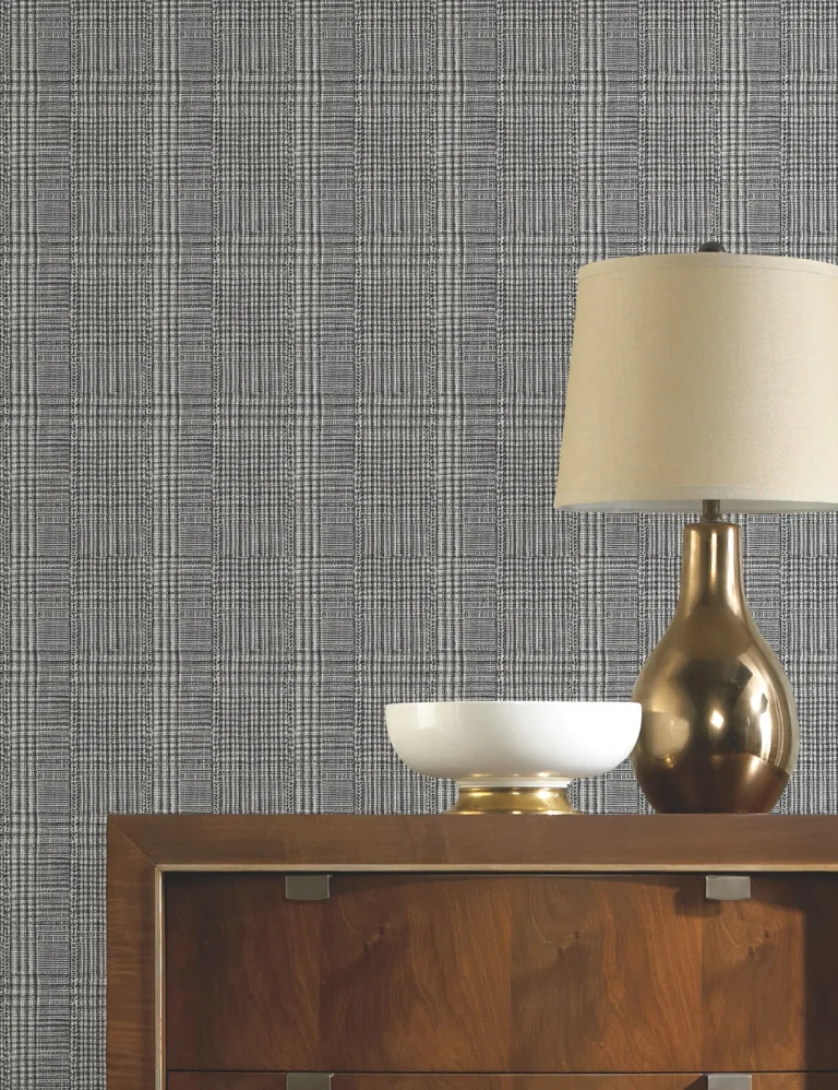 Ronald Redding Shirting Plaid Wallpaper - Black — Ảnh 4