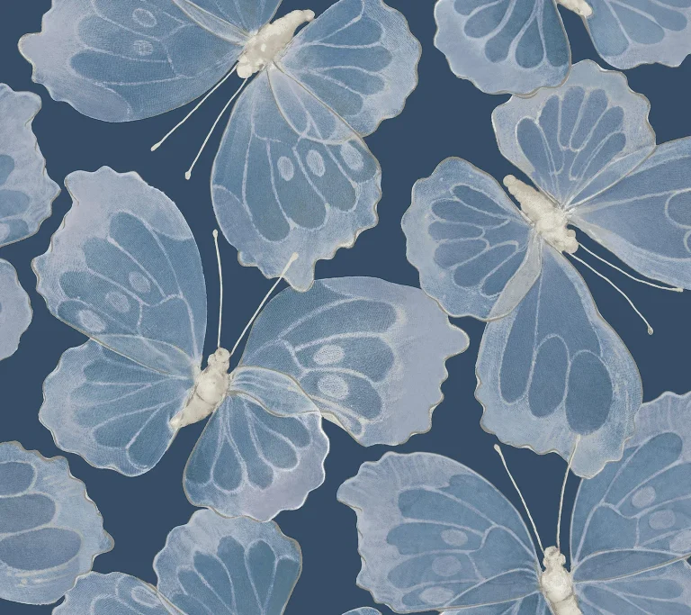 Monarch Peel and Stick Wallpaper - Blue/Glint — Ảnh 2