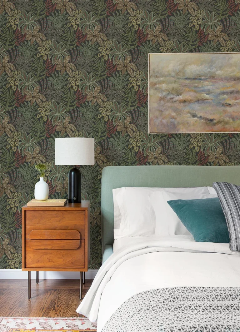 Sumner Woodland Botanical Wallpaper - Black