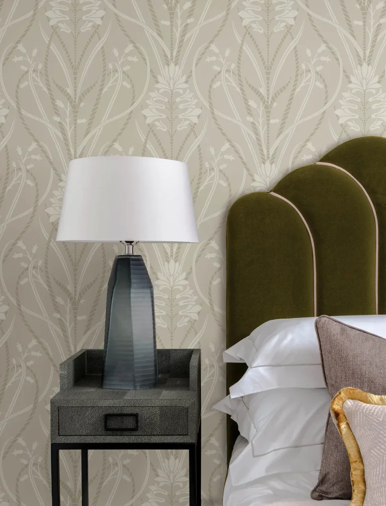 Rosalind Iris Damask Wallpaper - Dove — Ảnh 6
