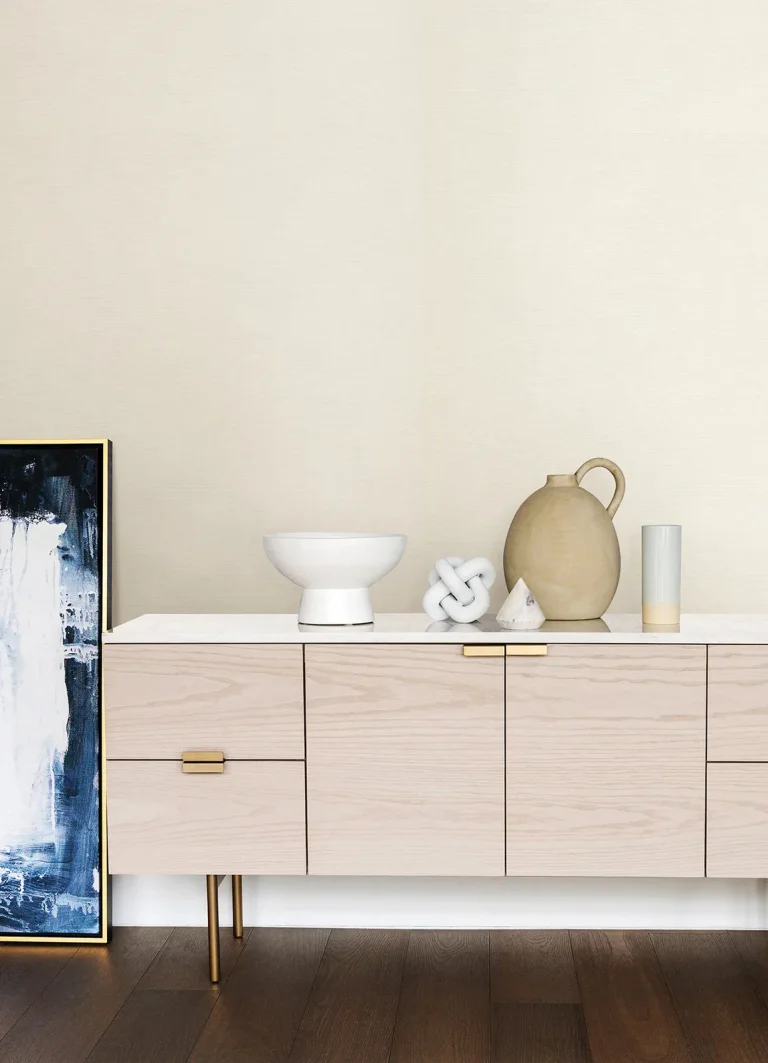 Hien Grasscloth Wallpaper - White — Ảnh 3