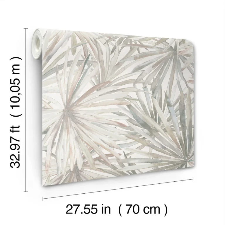 Corifa Palm Leaf Wallpaper - Cream — Image 6