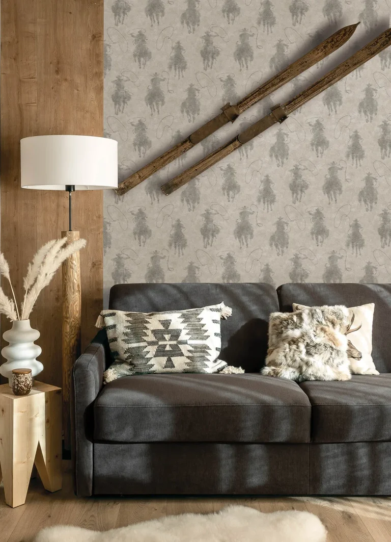 Chesapeake Stockman Silhouette Wallpaper - Grey — Ảnh 3
