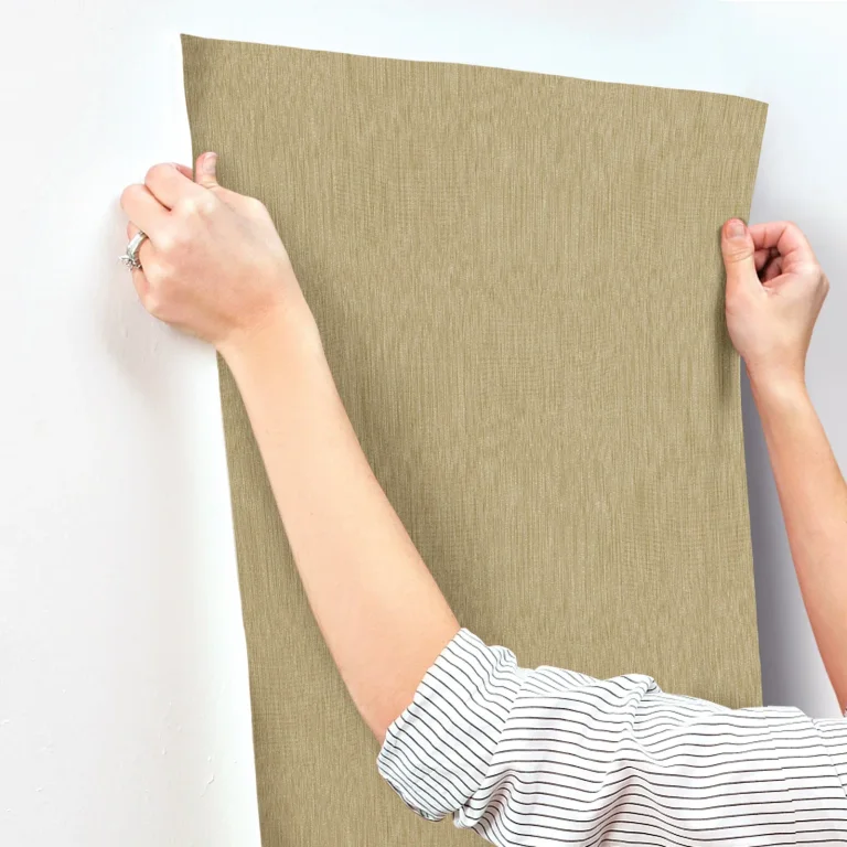 Linen Wallpaper - Golden — Ảnh 2