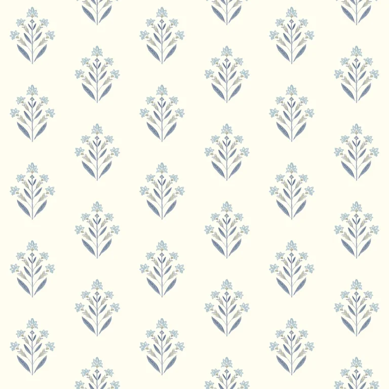 Chesapeake Kova Floral Crest Wallpaper - Blue — Ảnh 5