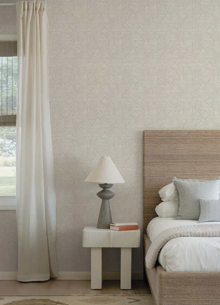Crescendo Block Geometric Wallpaper - Light Grey — Ảnh 5