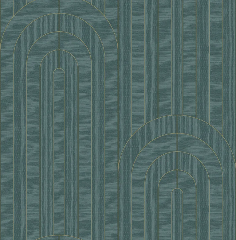Declan Textured Arches Wallpaper - Turquoise — Ảnh 4