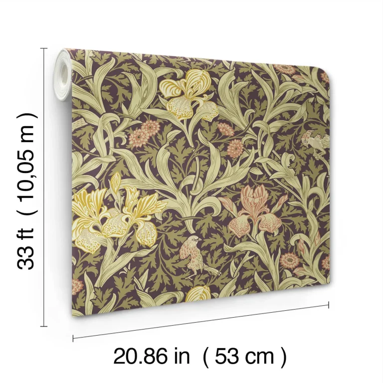 Iris Wild Gardens Wallpaper - Plum — Ảnh 4