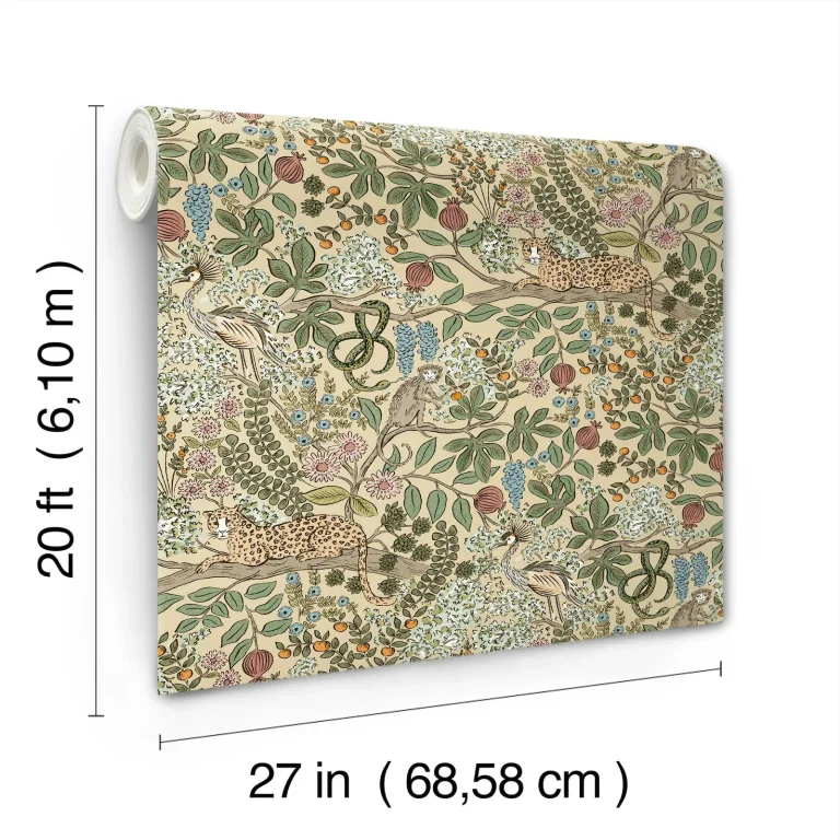 Rifle Paper Co. Safari Jungle Toile Peel and Stick Wallpaper - Linen — Ảnh 7