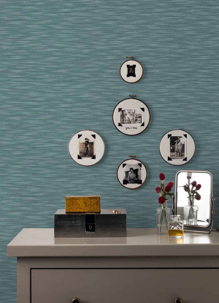 Benson Variegated Stripe Wallpaper - Dark Blue — Ảnh 4