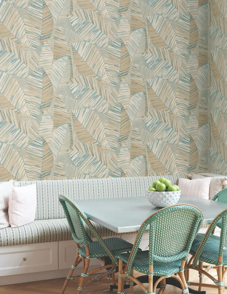Crown Canopy Palm Peel and Stick Wallpaper - Teal — Ảnh 4
