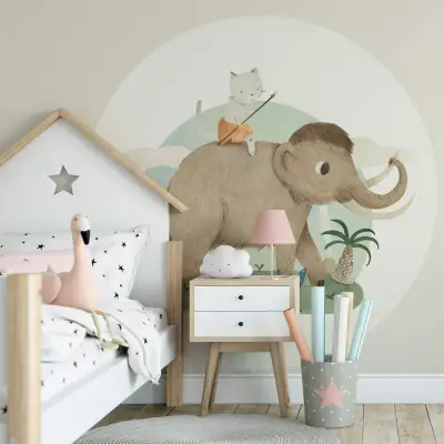 Friends of The Stone Age - Wall Mural 5571 - Round - 144cm diameter