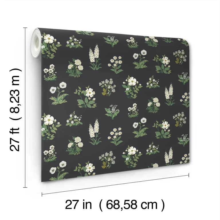 Rifle Paper Co. Botanical Wallpaper - Black — Ảnh 3