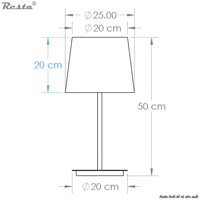Resta 16 table lamp - Red — Ảnh 4