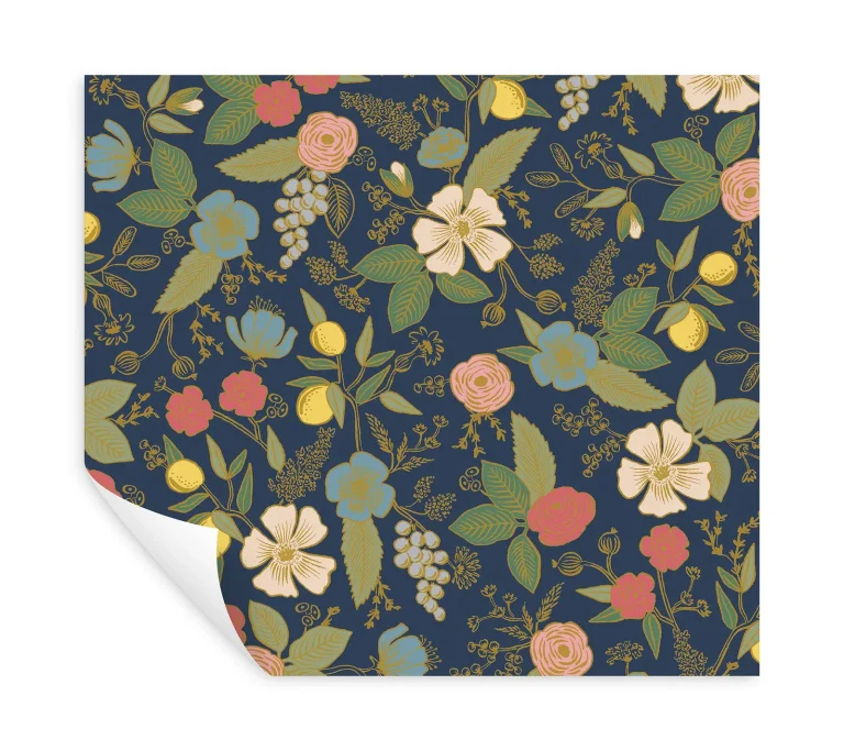 Rifle Paper Co. Colette Peel and Stick Wallpaper - Navy — Image 7