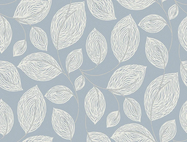 Candice Olson Contoured Leaves Wallpaper - Indigo Blue — Ảnh 3