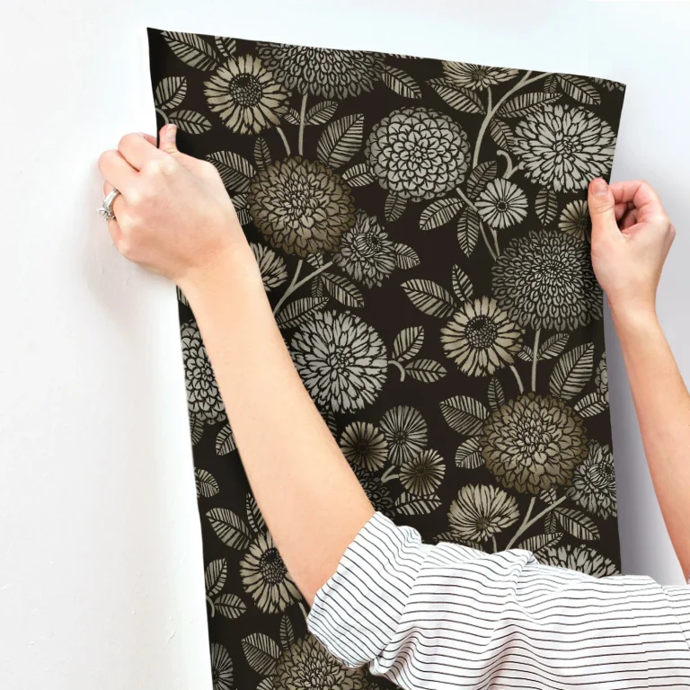 Chesapeake Zalipie Floral Trail Wallpaper - Black — Ảnh 5