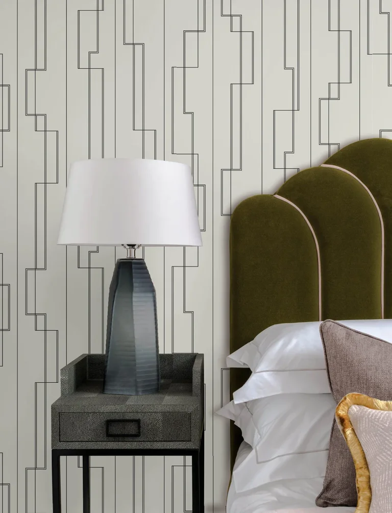 Anson Deco Detailing Wallpaper - Black — Image 7