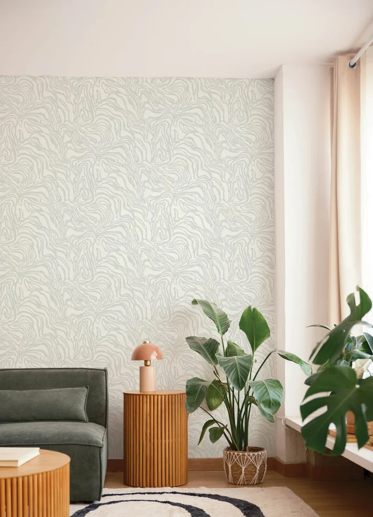 Massar Modern Marbled Wallpaper - Silver — Image 6
