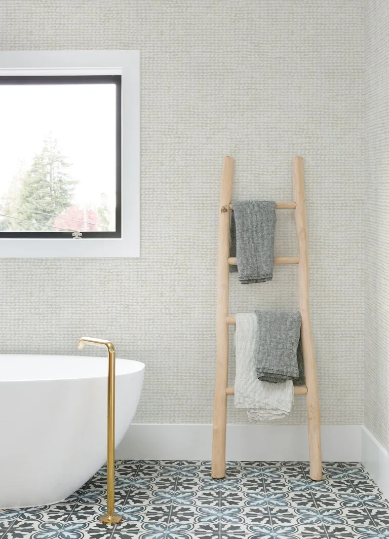 Chesapeake Wellen Abstract Rope Wallpaper - Cream — Ảnh 4