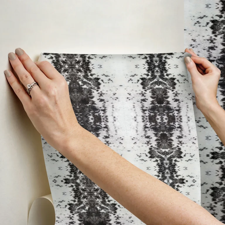 Marbled Appaloosa Peel and Stick Wallpaper - Black — Ảnh 3