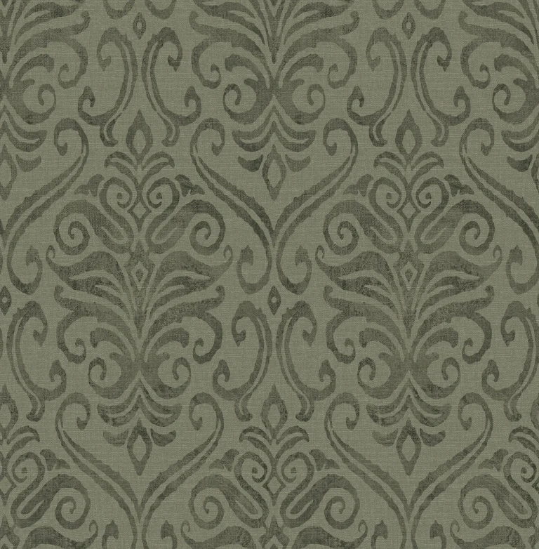 Chesapeake Adavu Damask Wallpaper - Dark Green — Ảnh 3