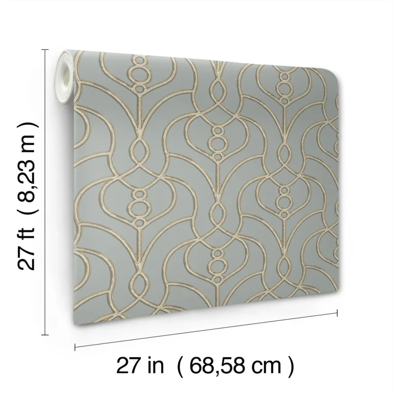 Candice Olson Divine Trellis Wallpaper - Dusty Blue — Ảnh 6