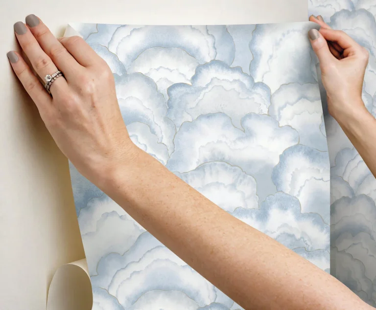 Candice Olson Abalone Fans Peel and Stick Wallpaper - Blue — Ảnh 4