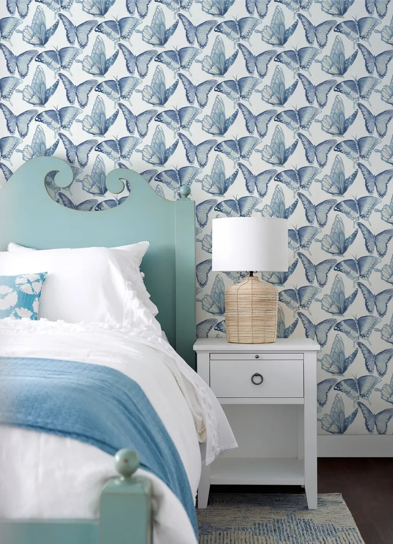 Chesapeake Janetta Butterfly Wallpaper - Blue — Ảnh 4