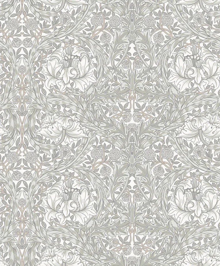 African Marigold Floral Wallpaper - White — Ảnh 3