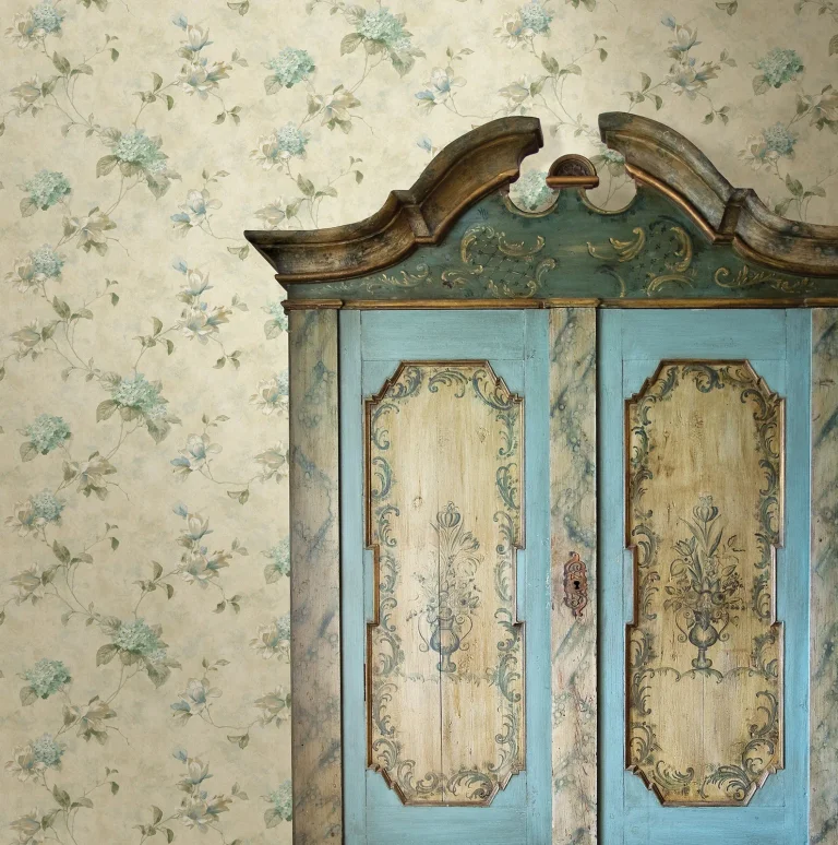 Chesapeake Magnolia Hydrangea Trail Wallpaper - Teal — Ảnh 3