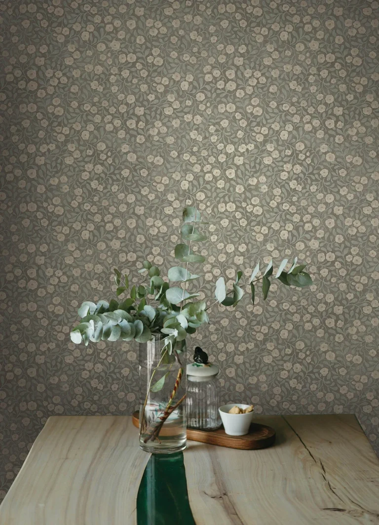Chesapeake Poppy Trail Floral Wallpaper - Aqua — Image 5