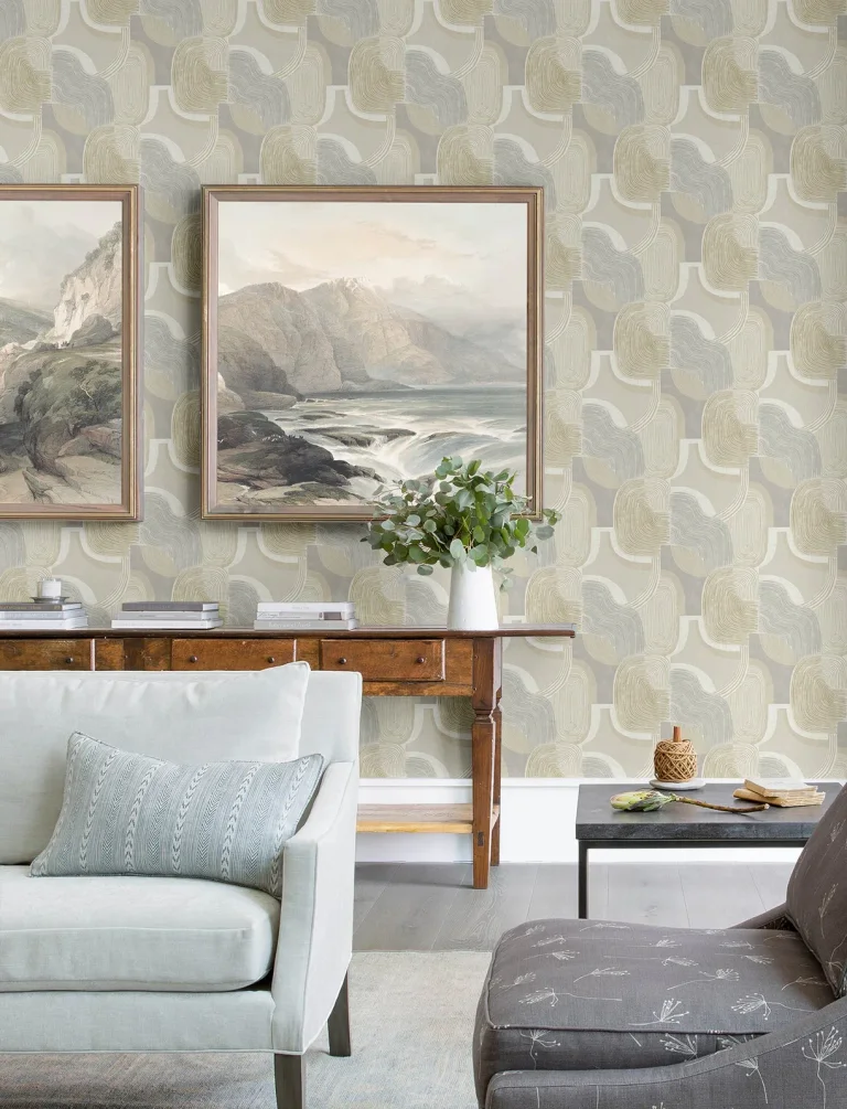 Hollace Geometric Wallpaper - Honey — Ảnh 4