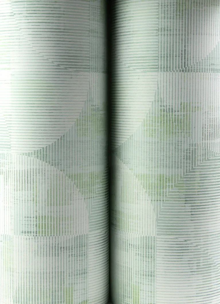Woodbine Abstract Geometric Wallpaper - Sage — Image 2