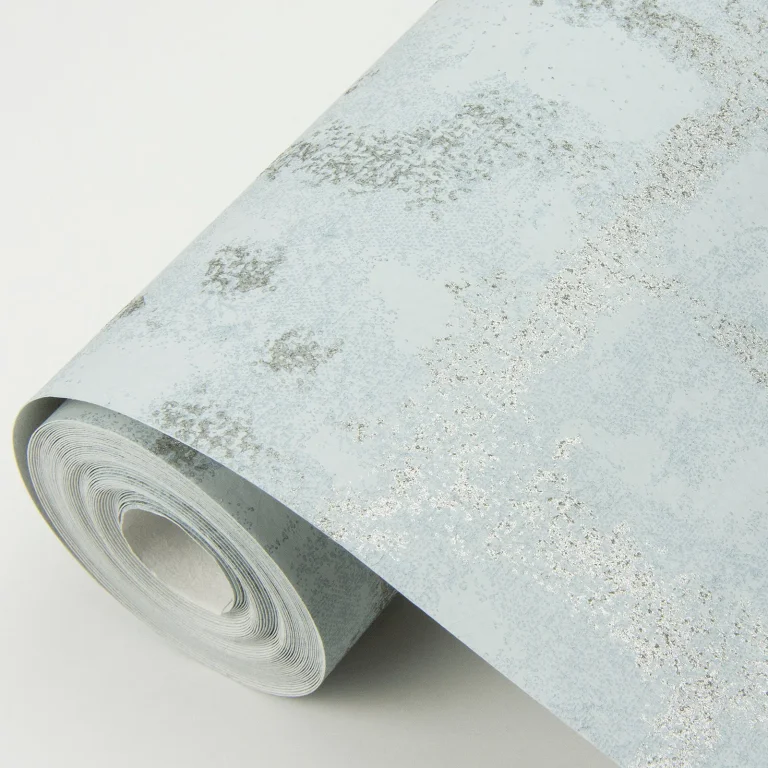 Shea Distressed Geometric Wallpaper - Sky Blue — Ảnh 3
