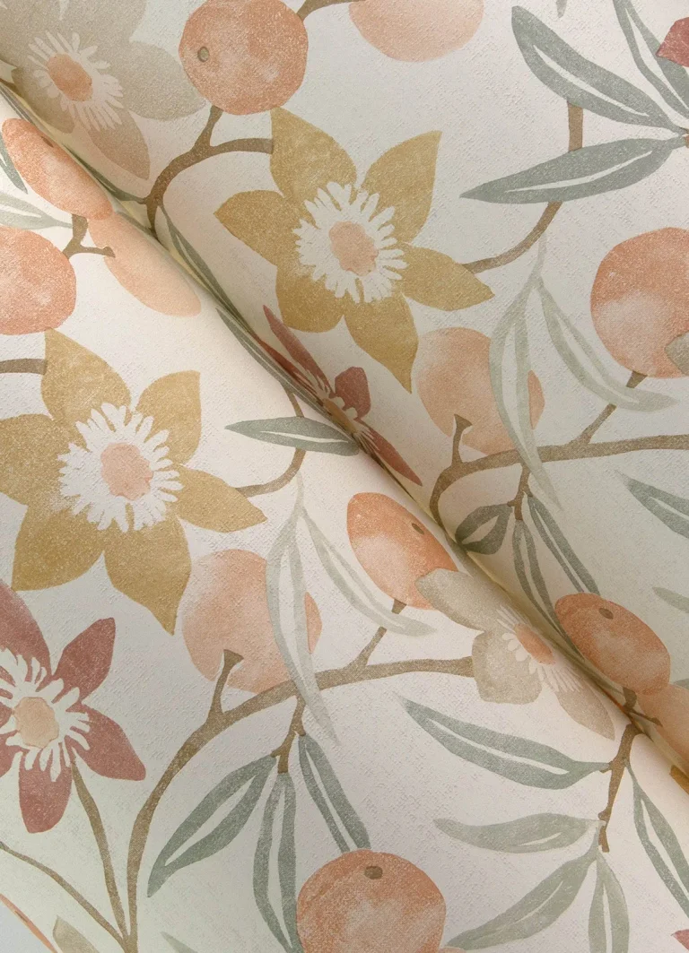 Chesapeake Passiflora Fruit and Floral Wallpaper - Peach — Ảnh 5