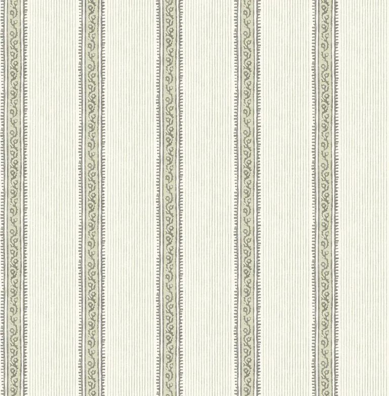 Chesapeake Mandevilla Vine Stripe Wallpaper - Green — Ảnh 2