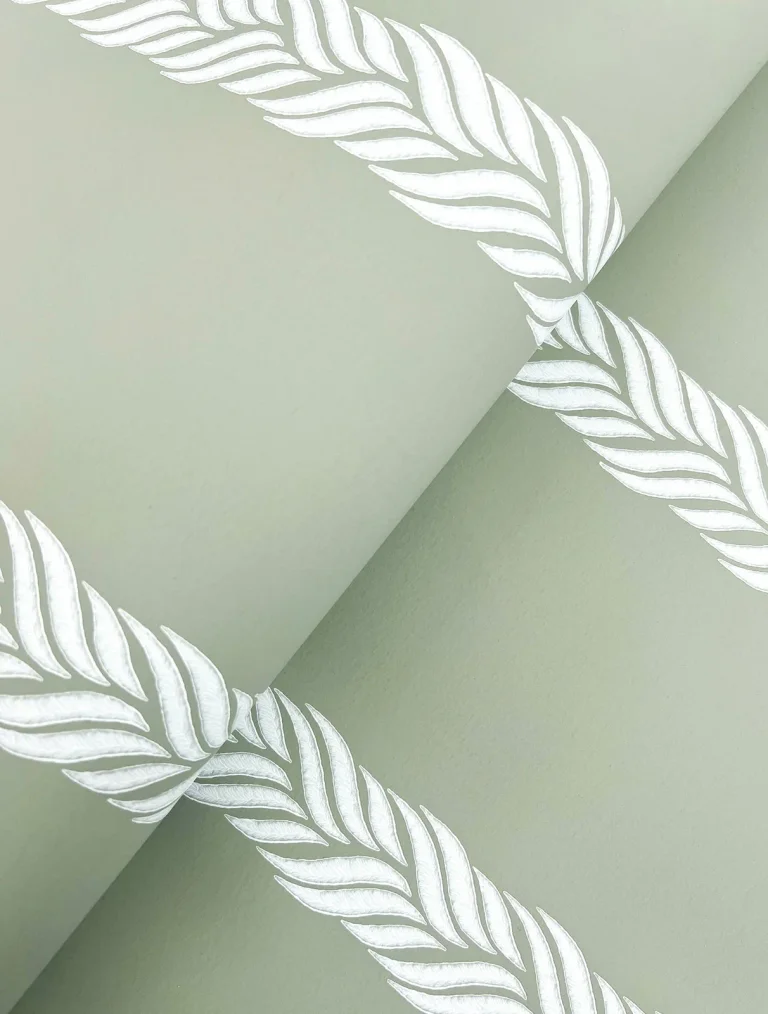 Ronald Redding Braided Stripe Wallpaper - Green — Image 6