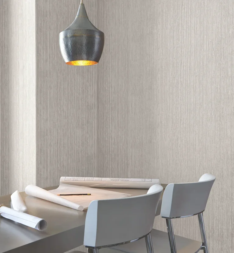 Precious Metal Corrugated Wallpaper - Pearl — Ảnh 2