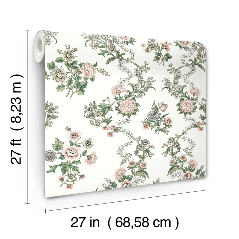 Genevieve Floral Trail Wallpaper - Blush — Ảnh 4