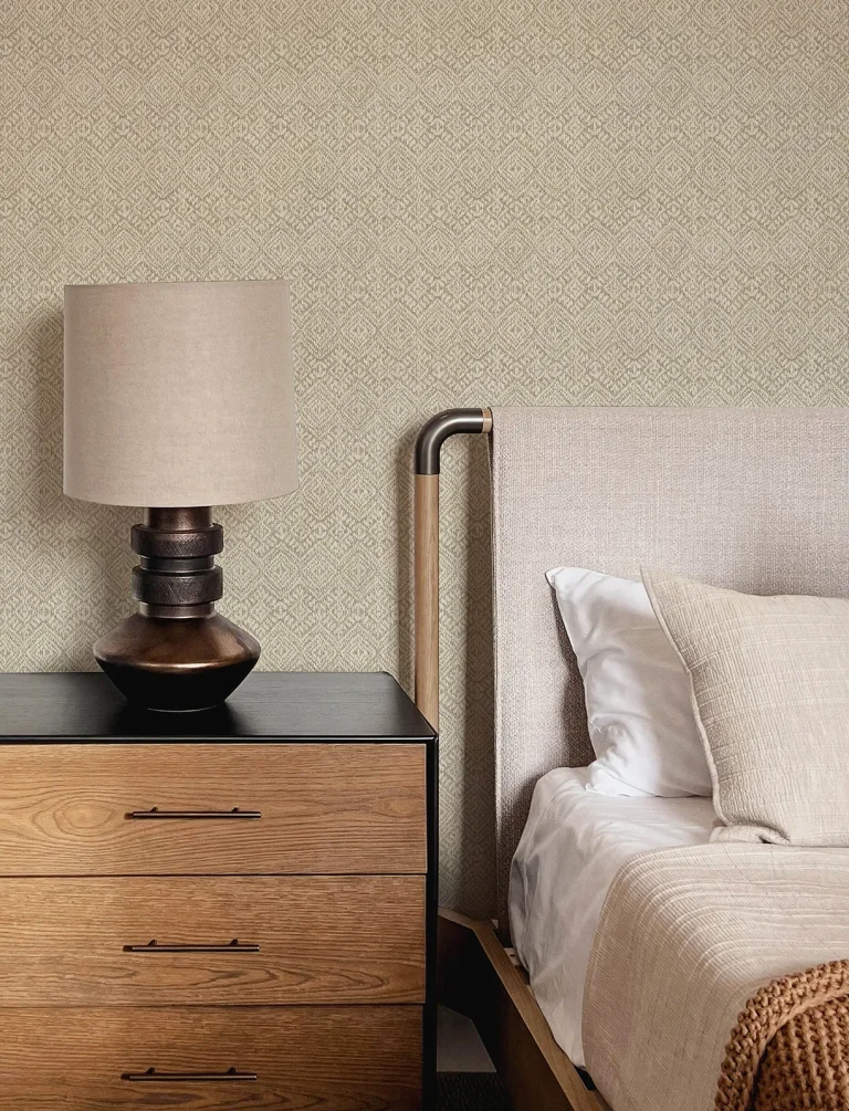 Gallivant Woven Geometric Wallpaper - Neutral — Image 4