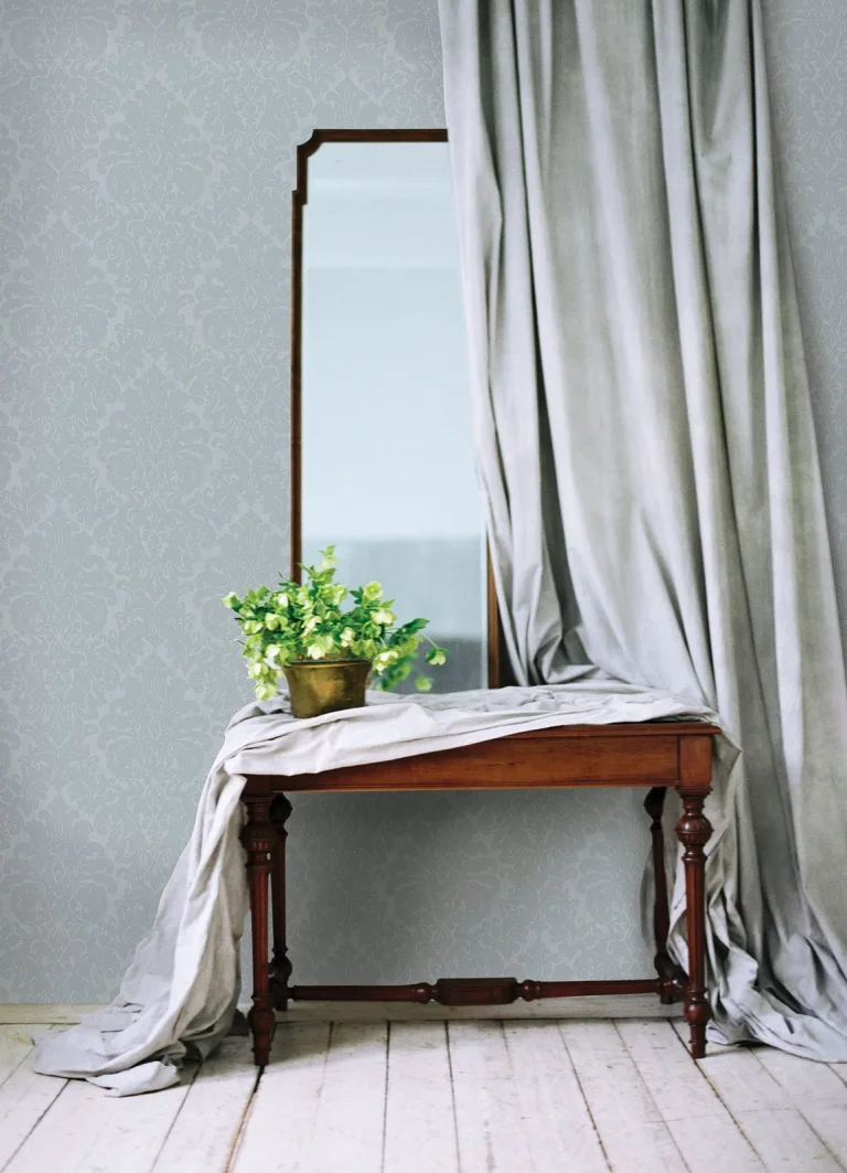 Betina Damask Wallpaper - Light Blue — Image 4