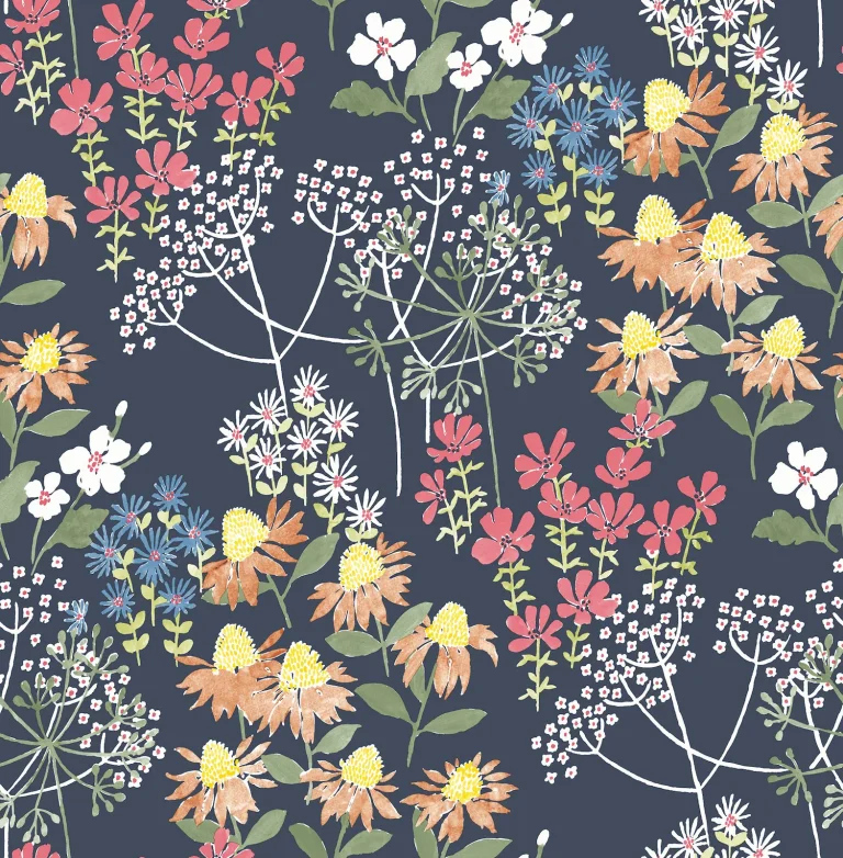 Cultivate Springtime Blooms Wallpaper - Navy — Image 5