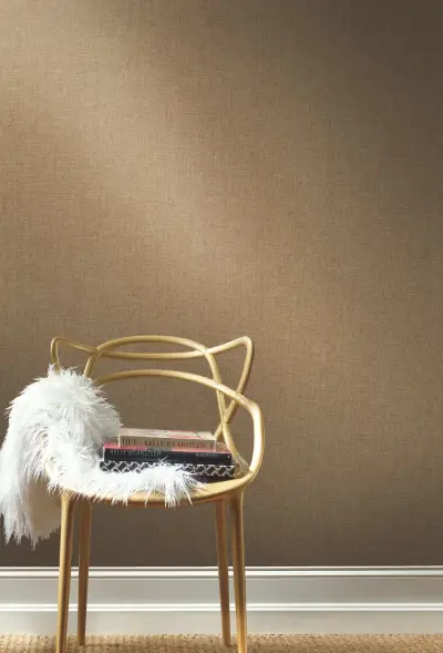 Interlocking Weave Sisal Grasscloth Wallpaper - Gold