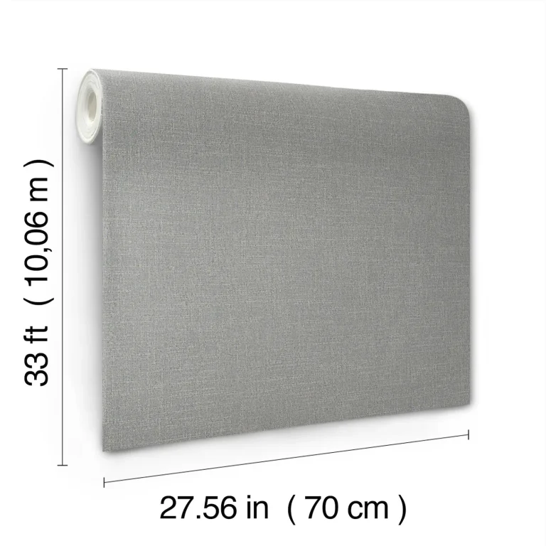 Highland Tweed Faux Fabric Wallpaper - Dark Grey
