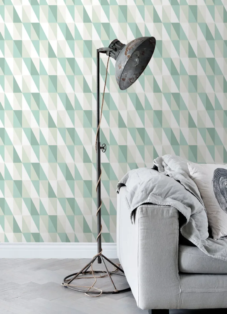 Chesapeake Inez Geometric Wallpaper - Teal — Image 2